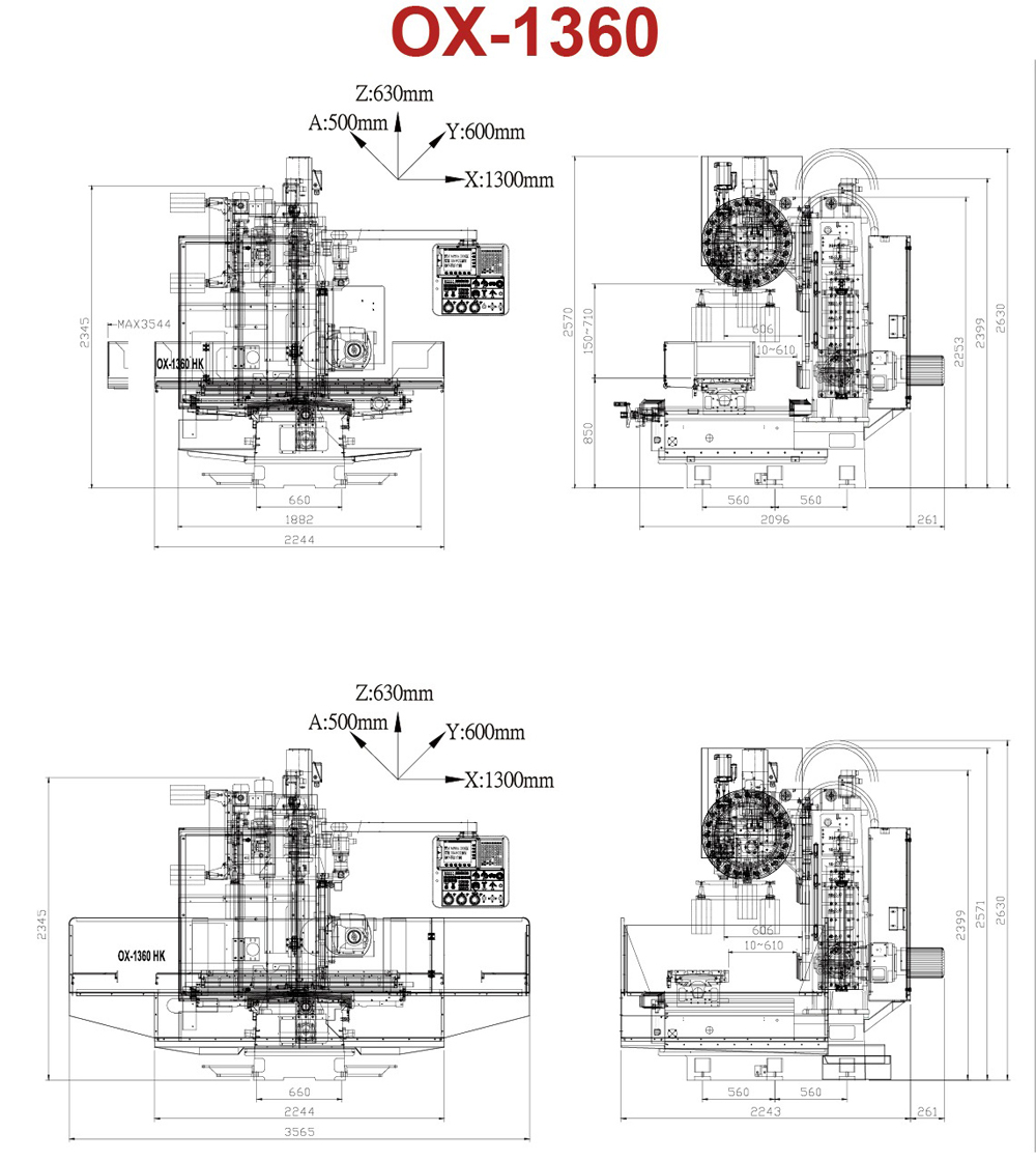 OX-1360HK CNC Milling Machine | CHIEN CHENS