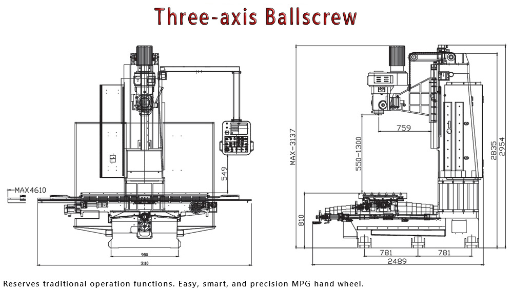 OX-5BT Tradition CNC Boring and Milling Machine｜CHINE CHENS Machinery