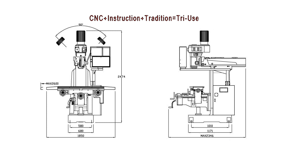 OX-750NC Three Axis CNC Milling Machine｜CHINE CHENS