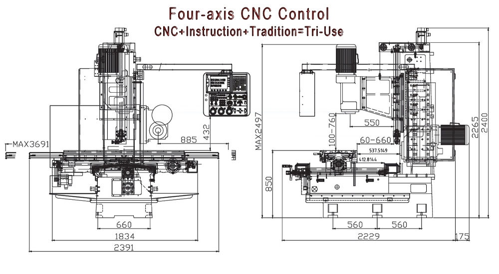 OX-3BG-50 Three Axis CNC Boring Mill Machine｜CHINE CHENS Machinery